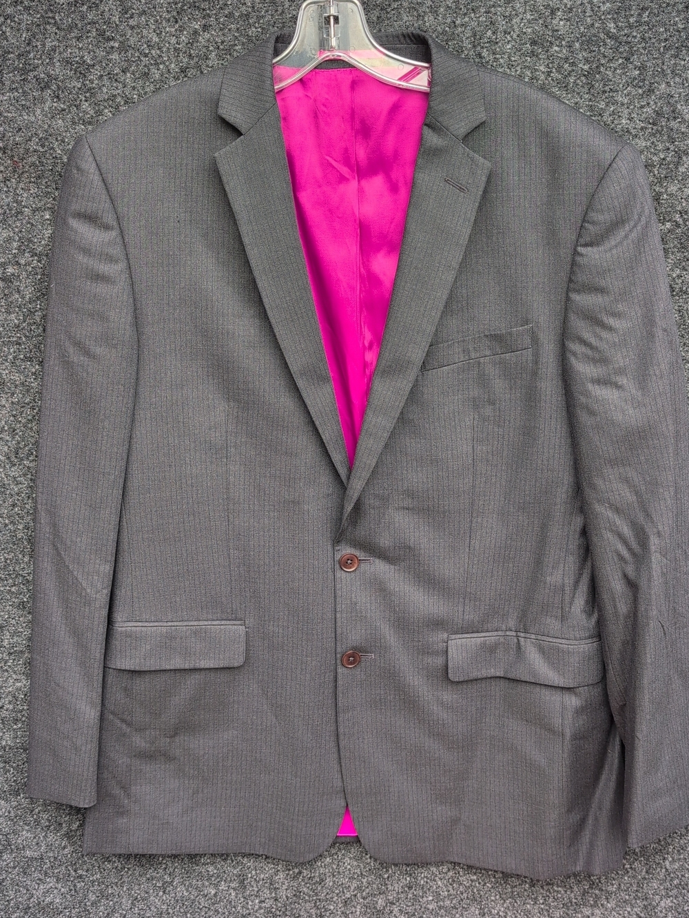Charles Tyrwhitt Jacket Mens 42L Pinstripe Super 100s Wool Sport Coat Blazer
